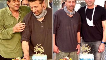 Dharmendra shares photos from Sunny Deol’s 64th birthday celebrations with Bobby & Karan Deol
