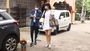 Giorgia Andriani spotted with her pet dog in Juhu
