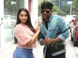 Guru Randhawa and Nora Fatehi spotted at T-Series office