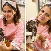 Hina Khan celebrates her return from Bigg Boss 14 with a cake!