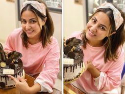 Hina Khan celebrates her return from Bigg Boss 14 with a cake!