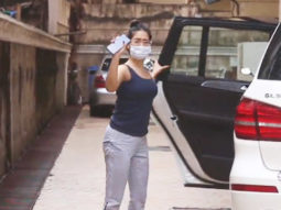 Kim Sharma spotted at her house in Bandra