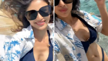 Mouni Roy is enjoying the sunny weather and dancing in a blue bikini in Maldives Mouni Roy is enjoying the sunny weather and dancing in a blue bikini in Maldives