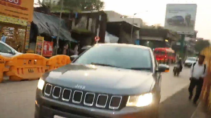 Rhea Chakraborty arrives at her home