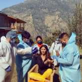 Shilpa Shetty does the sanitisation drill on the sets of Hungama 2, shows the new normal on a film set