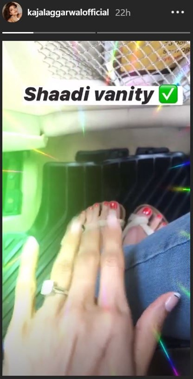 Kajal Aggarwal flaunts her huge engagement ring on video days before her wedding