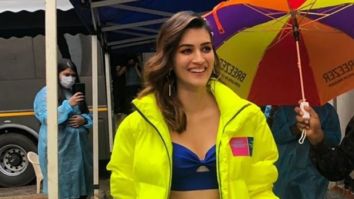 Kriti Sanon rocks the quirky avatar in a neon jacket as she shoots for Breezer Vivid Shuffle’s new campaign