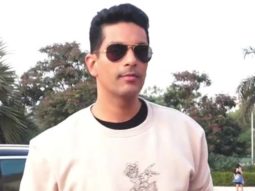 Angad Bedi promoting his web series Mum Bhai at Inorbit Malad