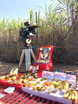 On the sets of the movie Chhorii