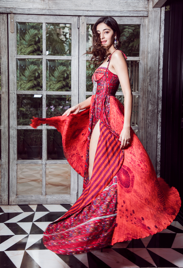 Diwali 2020: Ananya Panday opts for thigh-high slit Saaksha and Kinni multi-colour dress Diwali 2020: Ananya Panday opts for thigh-high slit Saaksha and Kinni multi-colour dress