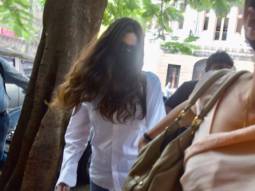Gabriella Demetriades arrives at NCB office with Lawyer