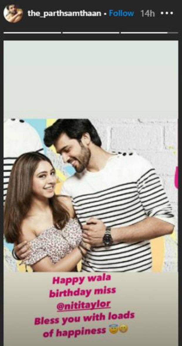 Parth Samthaan sends across an adorable birthday wish for his Kaisi Yeh Yaariyaan star, Niti Taylor