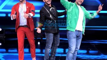 Photos: Himesh Reshammiya, Vishal Dadlani & host Aditya Narayan snapped at India’s Best Dancer set
