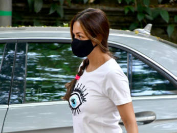 Photos: Malaika Arora snapped with her pet in Bandra