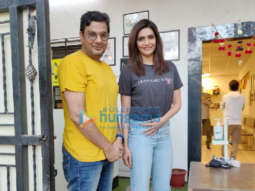 Photos: Mukesh Chabbra snapped with Karishma Tanna in Mumbai