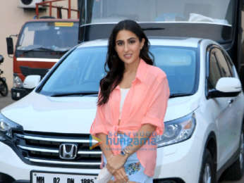 Photos: Sara Ali Khan snapped while promoting Coolie No. 1 at Mehboob Studios