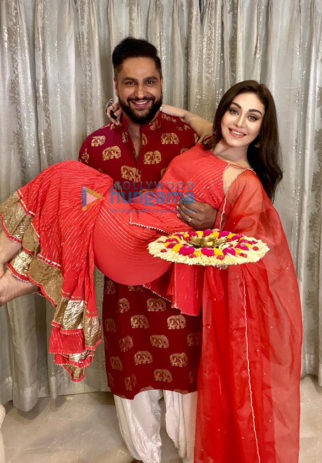 Photos: Shefali Jariwala and Parag Tyagi snapped celebrating Karva Chauth