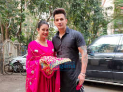 Photos: Yuvika Chaudhary and Prince Narula snapped celebrating Karva Chauth