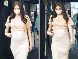 Pregnant Anushka Sharma flaunts her baby bump as she shoots in the city