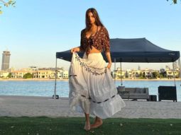 Shah Rukh Khan’s daughter Suhana Khan poses by the lake in a chic boho skirt with a knotted top