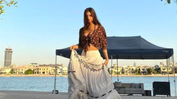 Shah Rukh Khan’s daughter Suhana Khan poses by the lake in a chic boho skirt with a knotted top