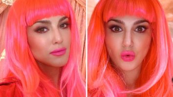 Sunny Leone goes glam sporting pink wig during a song shoot