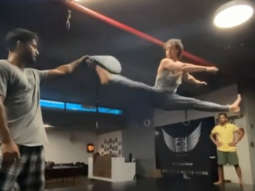 Tiger Shroff practices perfecting tornado kick several times, his sister Krishna jokes he is ‘weak’