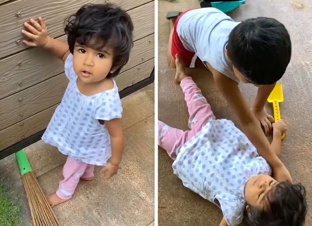 Sameera Reddy’s kids are a riot as they start Diwali cleaning; watch