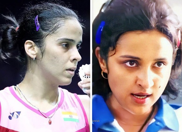 Saina Nehwal reacts to a new still from her biopic; calls Parineeti Chopra her lookalike