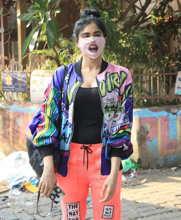 Adah Khan’s quirky mask with red parted lips gets heads turning