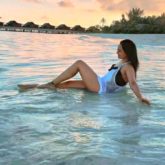 Sonakshi Sinha holidays in Maldives; poses in her happy place in a lacy swimsuit