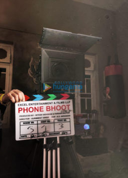 On the sets of the movie Bhoot Police