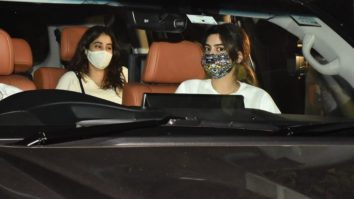 Boney Kapoor, Janhvi Kapoor, Khushi Kapoor and Dinesh Vijan at Maddock Office