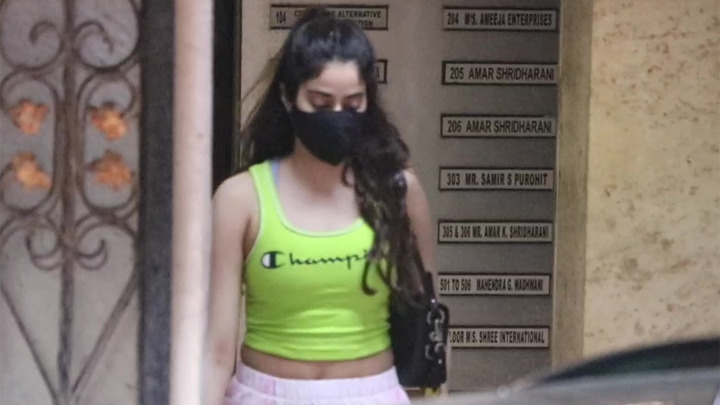 Janhvi Kapoor spotted at Gym Khar