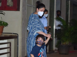 Kareena Kapoor Khan with Taimur Ali Khan and Karisma Kapoor spotted in Bandra
