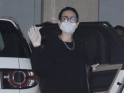 Karishma Kapoor snapped at Babita Kapoor’s house for Taimur’s pre-birthday