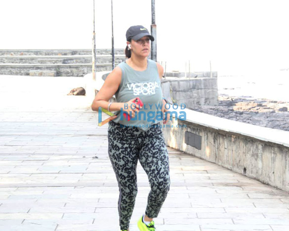 Photos: Neha Dhupia spotted at Bandstand in Bandra