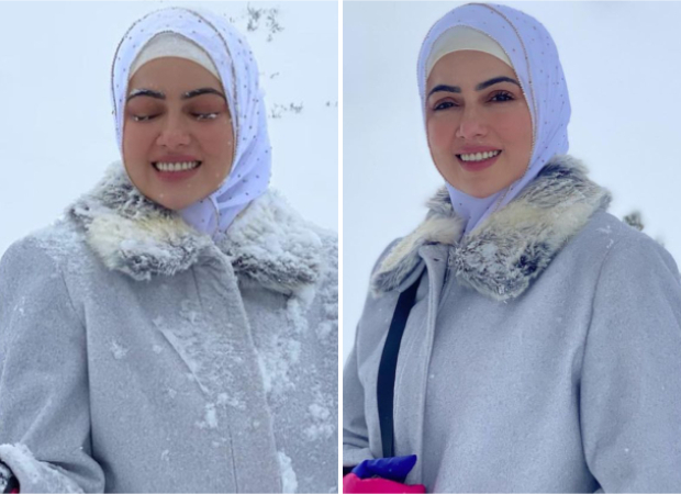 Sana Khan can't stop smiling in the snow during her honeymoon in Kashmir 