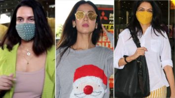 Spotted – Neha Dupia, Sonal Chauhan and Bhagyashree at Airport