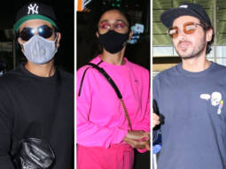Spotted – Ranbir Kapoor, Alia Bhatt, Divyendu Sharma and Chunky Pandey at Airport
