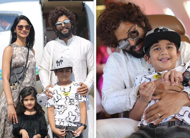 Allu Arjun shares candid moments from inside their chartered flight as he heads to Udaipur with his family