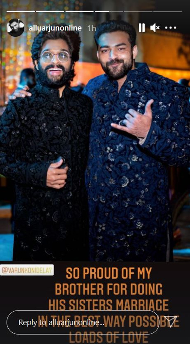Allu Arjun looks regal in all black velvet sherwani by Manish Malhotra