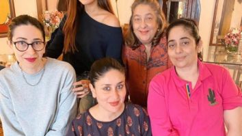 Kareena Kapoor Khan poses with Karisma Kapoor and family during a quiet Saturday lunch