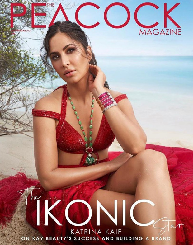 Katrina Kaif looks ravishing in red on her Peacock magazine cover; talks about creating her make-up label 