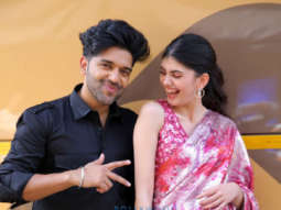 Photos: Guru Randhawa and Sanjana Sanghi snapped on the sets of The Kapil Sharma Show to promote their upcoming song ‘Mehendi Wale Haath’