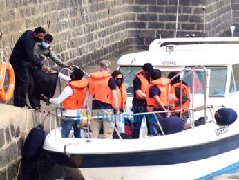 Photos: Madhuri Dixit spotted with husband Shriram Madhav Nene at Gateway Of India