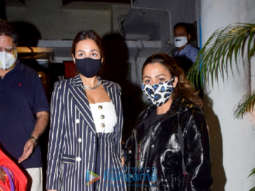 Photos: Malaika Arora, Amrita Arora and Shakeel Ladak spotted at Olive in Bandra