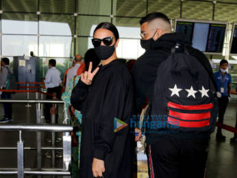 Photos: Neha Dhupia, Angad Bedi and Sharad Kelkar snapped at the airport