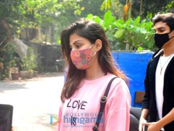 Photos: Rhea Chakraborty spotted in Bandra with her brother to see house