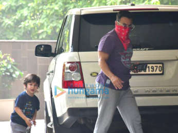Photos: Saif Ali Khan and Taimur Ali Khan spotted at the gym